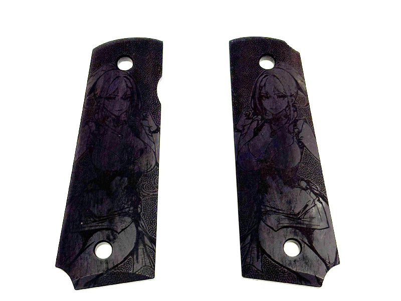 [GG] Mongolian girl 1911 GBBP Wood Grip [BLK]