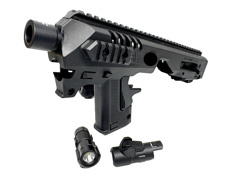 [GG] Tokyo Marui /WE-tech/VFC G17 & G18C Carbine Kit W/ Flashlight[BLK]