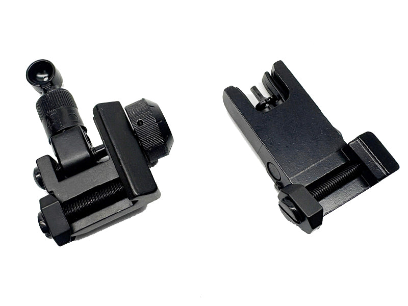 [MadDog] Alloy Metal KAC Style 600m Iron Front & Rear Sight Set[BLK]