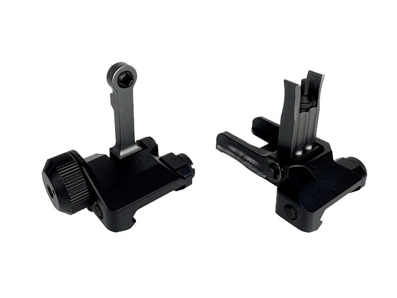 [MadDog] KAC Style 300M Metal Front and Rear Sight Set[Deluxe Ver.][For MK18 MOD 1 AEG/GBB Serie][BLK]