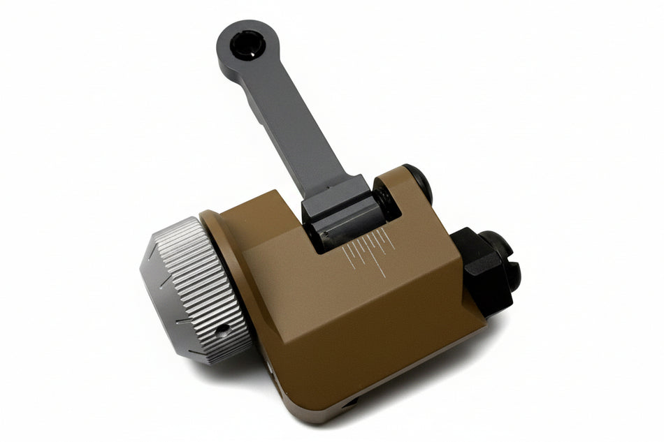 [MadDog] KAC Style 300M Metal Front and Rear Sight Set[Deluxe Ver.][For MK18 MOD 1 AEG/GBB Serie][Tan]