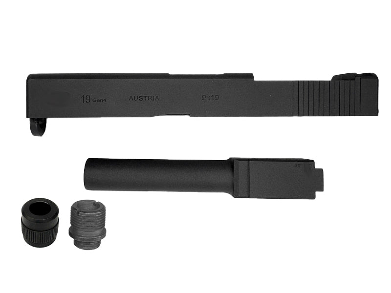 [MadDog] CNC Metal MK27 MOD 2 Gen4 Complete Slide Set W/ Compensator Set[For Tokyo Marui G19 GBB Series][BLK]