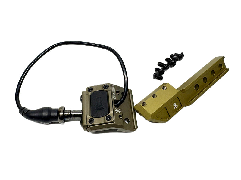 [Sotac] Offset Flashlight Switch button Tail W/ Extended Lever[For M300 / M600 Flashlight][FDE]