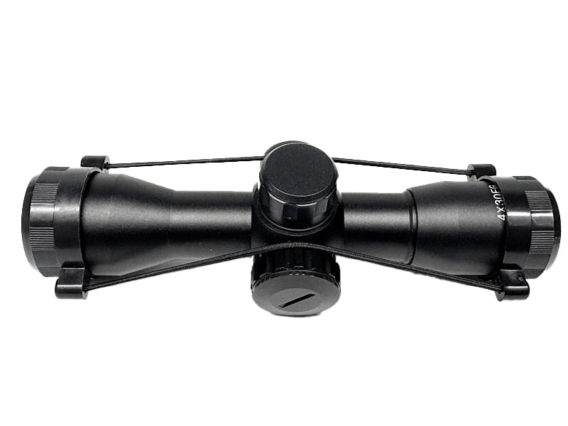 [AIM-0] 4x30 Optical Sight Scope – Aluminum Alloy 4X Viewing Scope [BLK]