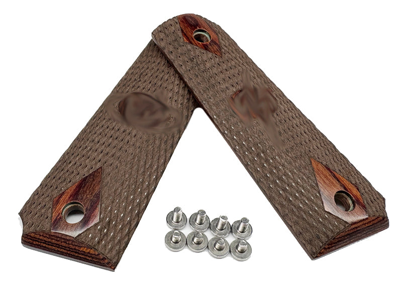 [GG] M1911A1 / MEU Genuine Wooden Grip Cover with C Marking[For Tokyo Marui 1911 GBB Series]