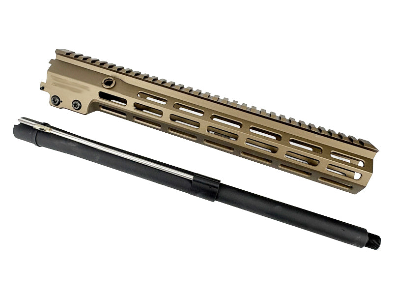 [TW Nerd] Complete Front M-LOK 14.5" MK16 URGI Handguard Rail Set[For Systema PTW Series][BLK]