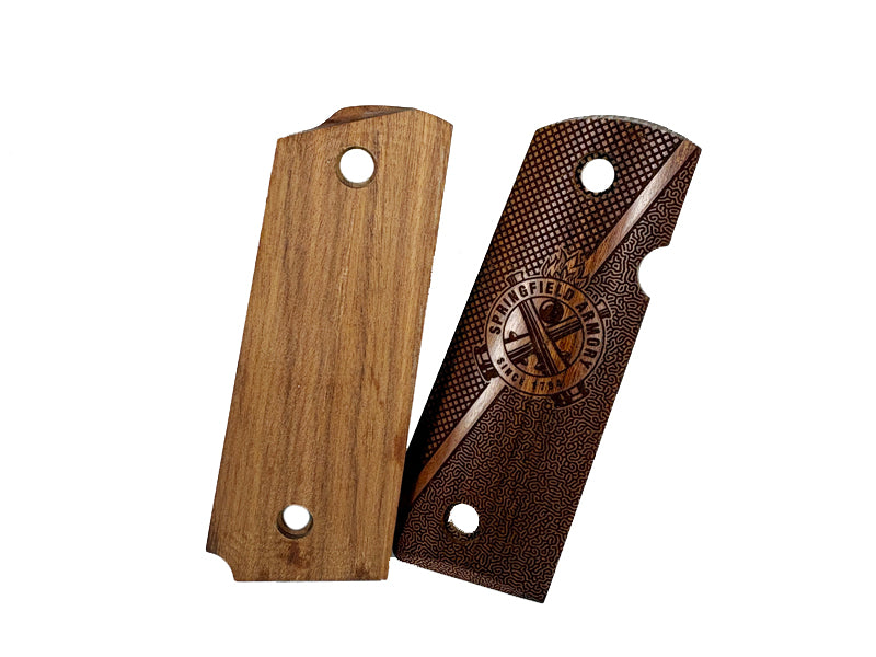 [GG] V10 Wooden Grip Cover[For Tokyo Marui V10 / R45 GBB Series][Oak Wood][Springfield Ver.]