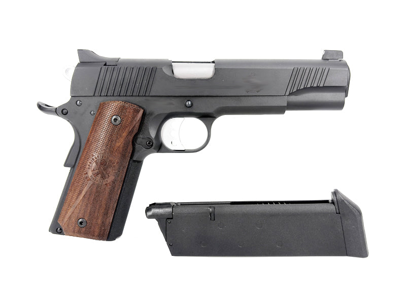 [VFC] M1911 / MEU Airsoft GBB Pistol W/ Genuine Oak Wood Covers[Springfield Armory Marking]