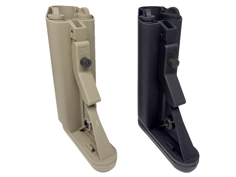 [MadDog] LT Style M4 / MK18 Crane Stock W/ Battery Tubes[For Tokyo Marui / GHK / VFC M4 GBB Series][FDE]