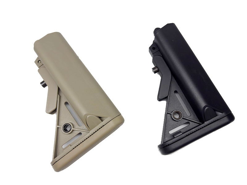 [MadDog] LT Style M4 / MK18 Crane Stock W/ Battery Tubes[For Tokyo Marui / GHK / VFC M4 GBB Series][BLK]