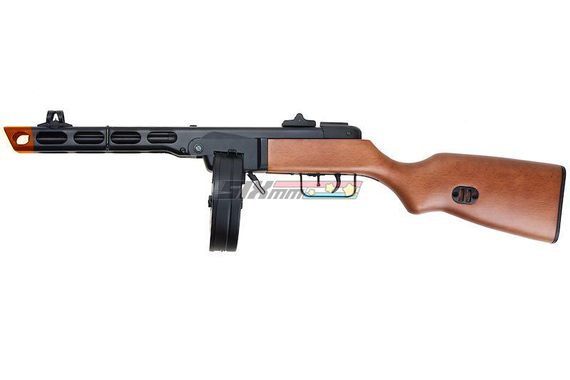 [Snow Wolf] Real Wood PPSH-41 Light Machine AEG Gun[BLK]