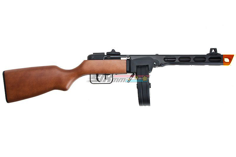 [Snow Wolf] Real Wood PPSH-41 Light Machine AEG Gun[BLK]