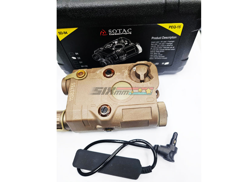[Sotac] PEQ-15 IR Laser & Illuminator Device[Vision Laser Included][For Function as the Real One][Tan]