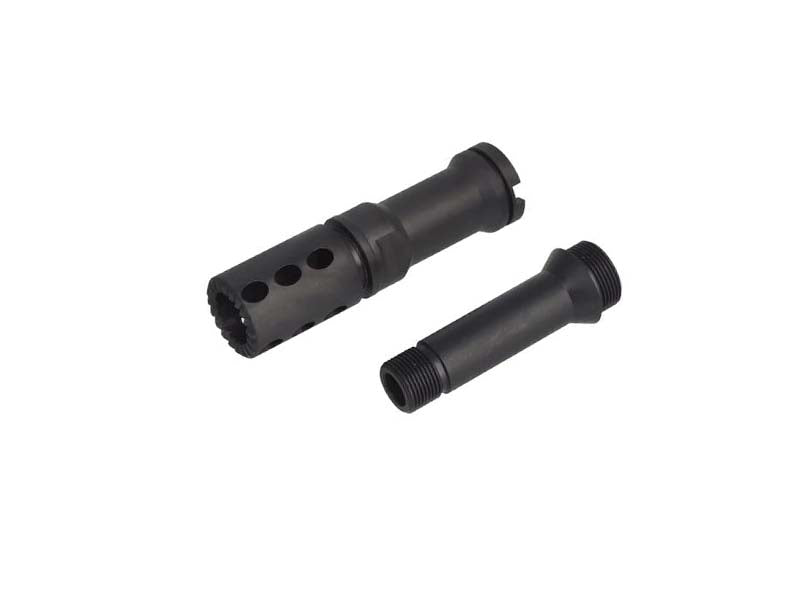 [BBT] Steel Flash Hider with Extend Outer Barrel [For VFC M249 GBB Airsoft]
