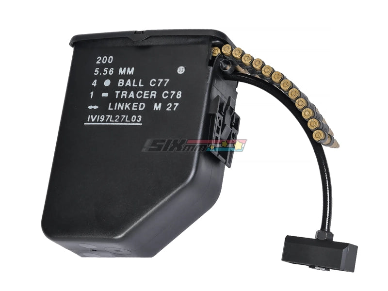 [VFC] M249 200rds Box Magazine Style Gas Tank W/ Dummy 5.56 Bullet Chain Set