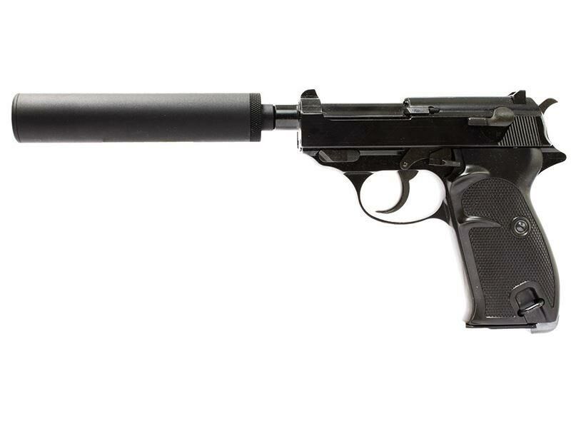 [WE-Tech] P38 Airsoft GBB Pistol[Short Barrel W/Silencer][BLK]