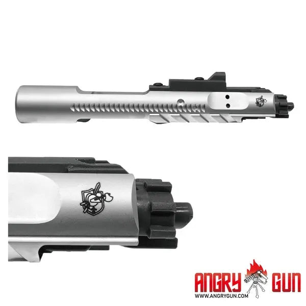 Angry Gun KAC Steel Chrome Sand Cutter Bolt Carrier w/MPA Nozzle for Marui MWS M4 GBB