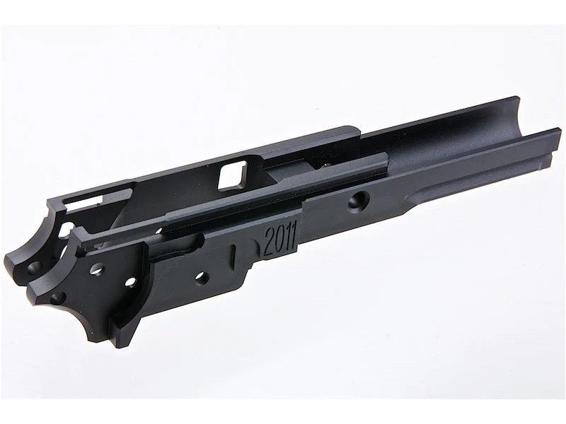 [5KU][Upgraded] 3.9inch CNC Aluminium Middle Frame[W/ Railed][Tokyo Marui HI-CAPA 5.1 GBB Series][2011 Marking][BLK]
