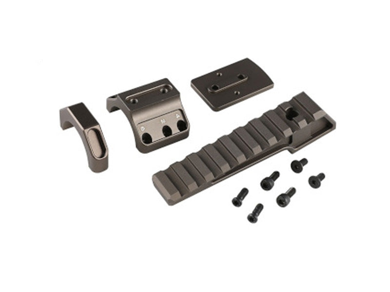 [Airsoft Artisan] BO Style One Accessory Ring Cap with Rail / RMR Adapter [DE]