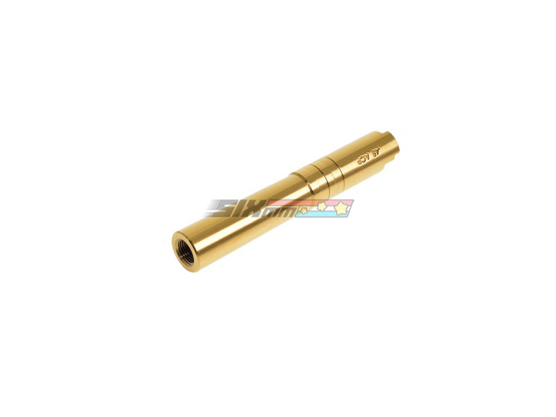 [COWCOW Technology] Stainless Steel Threaded Outer Barrel [For Tokyo Marui Hi-Capa 4.3 GBB Series][.45 marking][GLD]