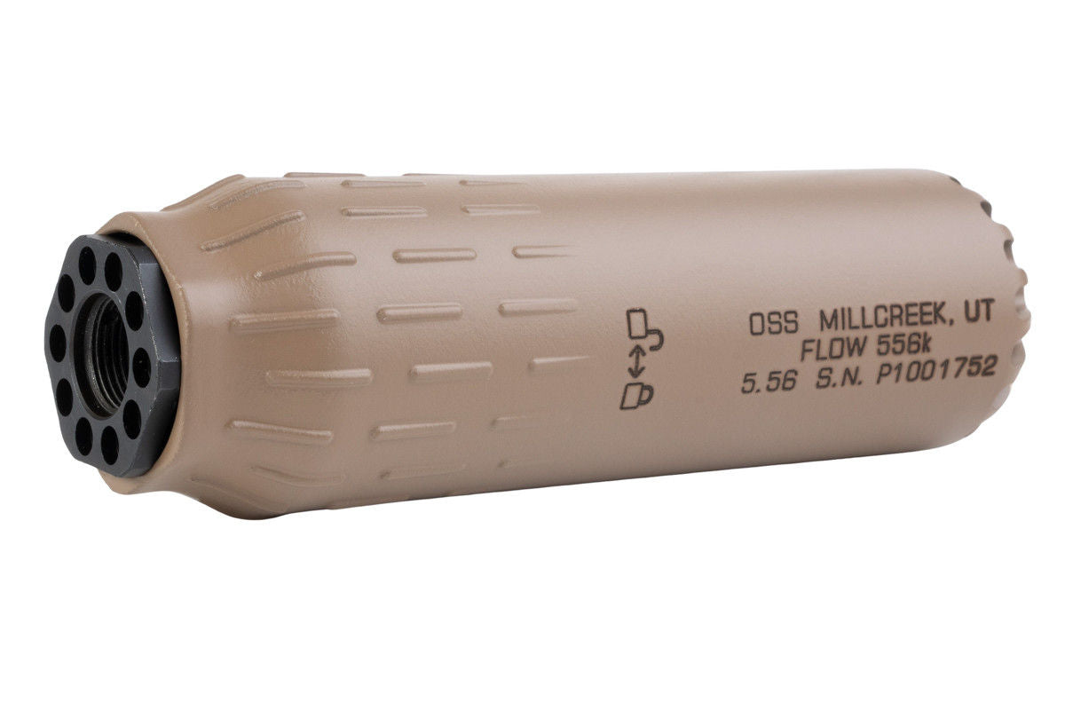 Angry Gun 3D Printed Flow 556K Mock Suppressor FDE 14mm CCW