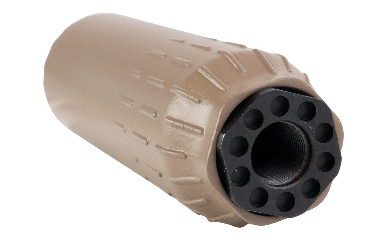 Angry Gun 3D Printed Flow 556K Mock Suppressor FDE 14mm CCW