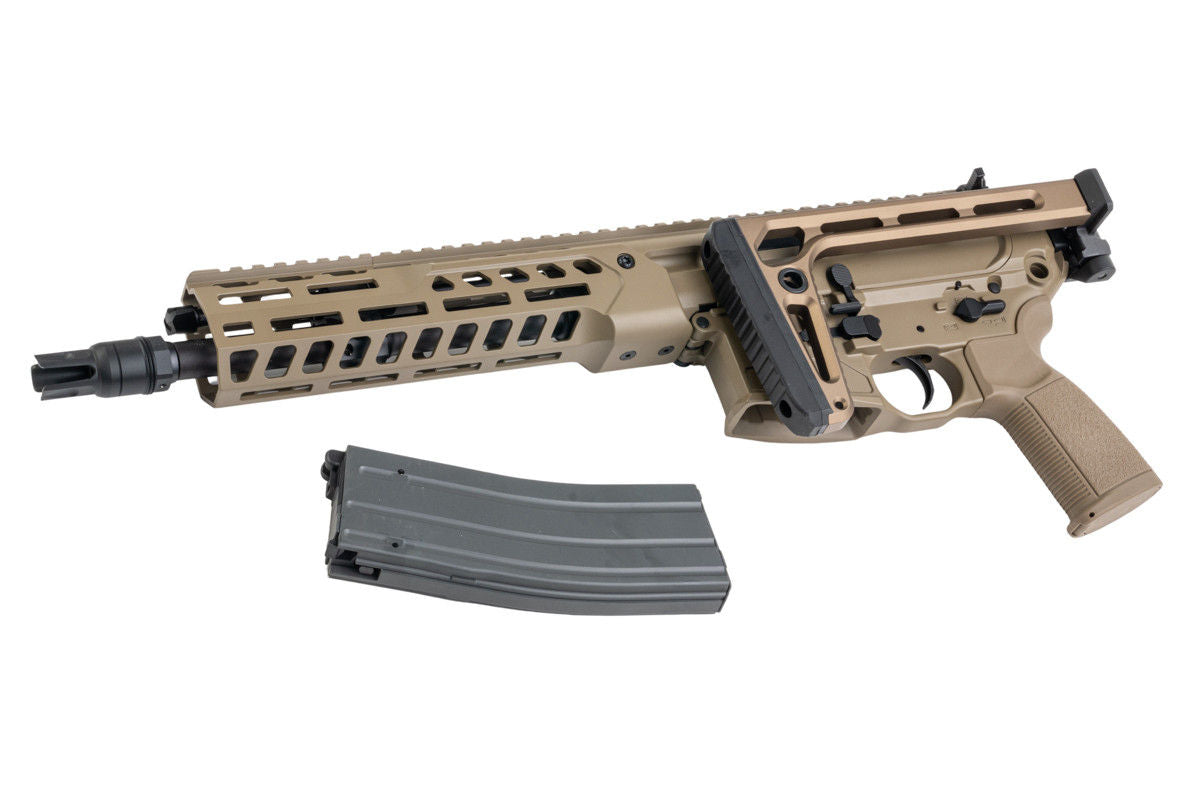Salvo Precision SCX Spear LT CSAW 5.56 GBB Airsoft Rifle - 10.5 Inch DE (Stainless Steel Bolt)