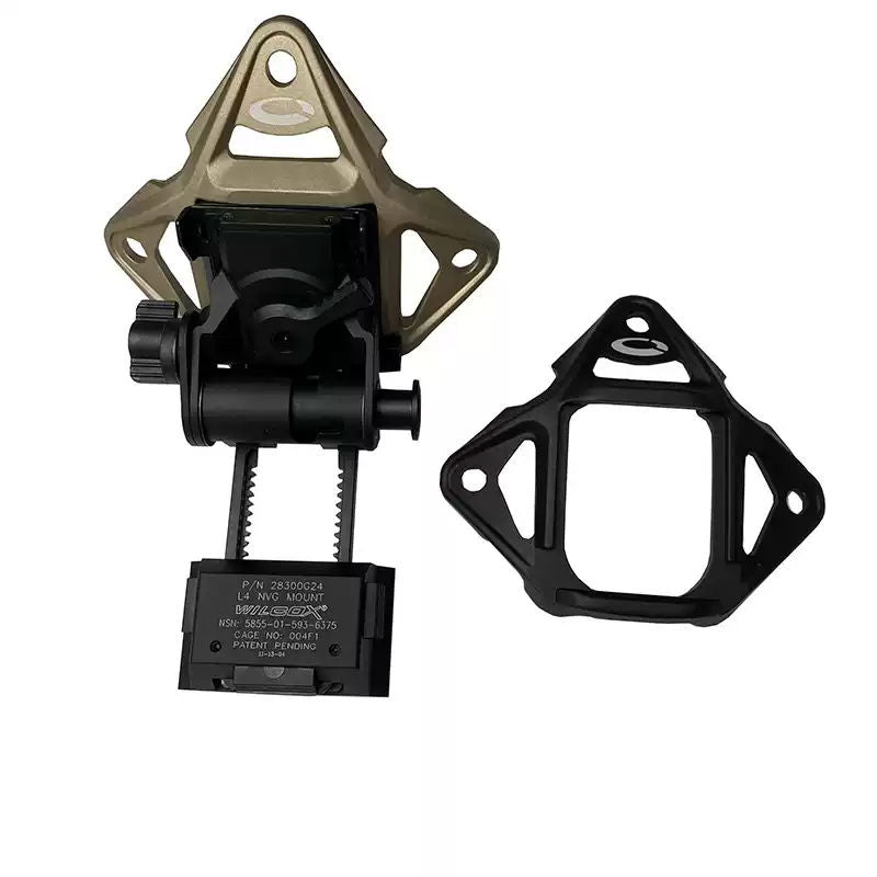 Wilcox L4 G24 Metal Helmet Mount with OPS NVG Shroud for Tactical Helmets
