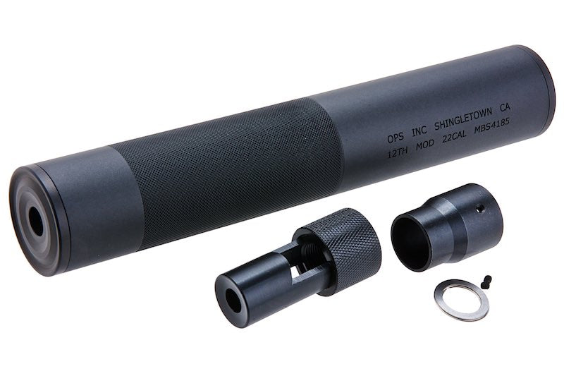 [RGW] 5K 22.35cm Barrel Extension Airsoft Dummy Suppressor[Long Ver.][BLK]