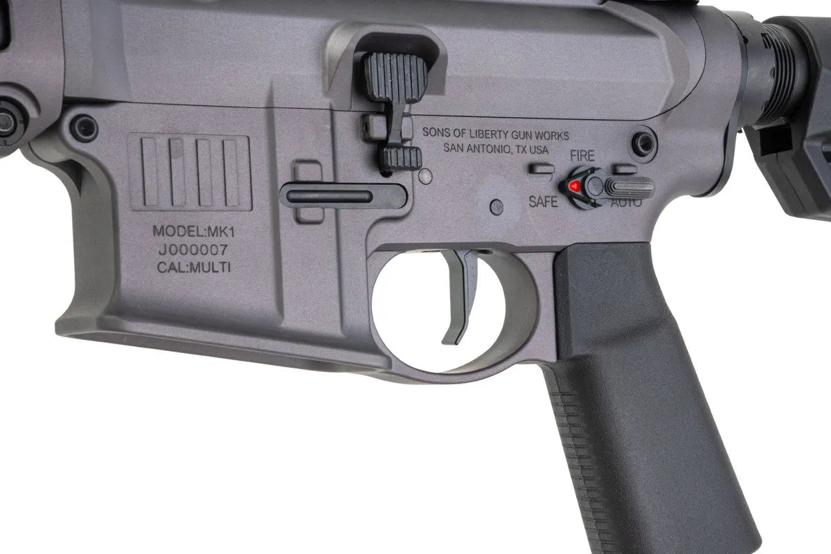 Lancer Tactical SOLGW Licensed MK1 CAR 11.5inch 5.56 MWS GBB Airsoft (by Toxicant) - Grey (#TAAS)