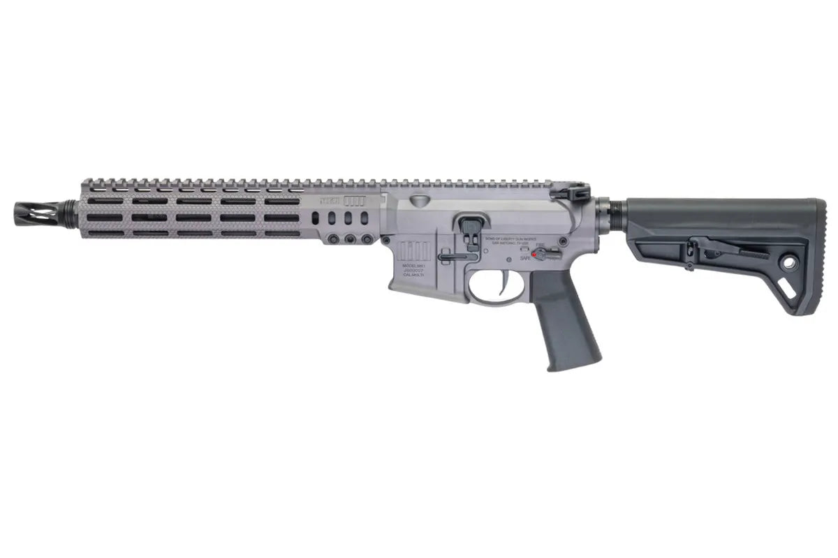 Lancer Tactical SOLGW Licensed MK1 CAR 11.5inch 5.56 MWS GBB Airsoft (by Toxicant) - Grey (#TAAS)