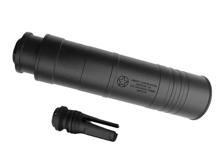 [mm] LS Style Soverign 7.62mm Silencer W/ Flash Hider[Lite Ver.][BLK]
