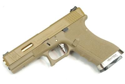 [WE-TECH] WE G17 T9 TAN/GD/TAN GBB Pistol