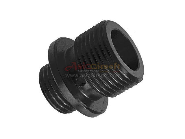[Dynamic Precision] Stainless Steel Silencer Adapter[+11mm CW to -14mm CCW][BLK]