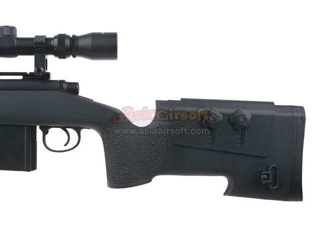 [WELL][MB4416] M40A5 Bolt Action Sniper Rifle W/Scope & Bipod[BLK]