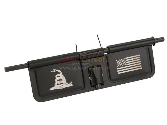 [APS]Airsoft M4 AEG Dust Cover[snake and flag]