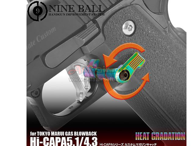 [Nine Ball] Custom Magazine Catch[For Tokyo Marui Hi-Capa 5.1 / 4.3 GBB Pistol][Heat Gradation]
