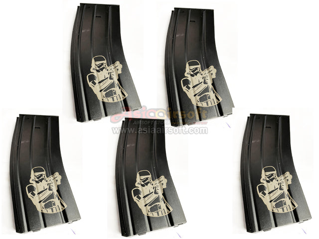 [Maddog] 140rds Mid-Cap AEG Magazine[For M4/M16 AEG Series][White Soldier][5pcs]