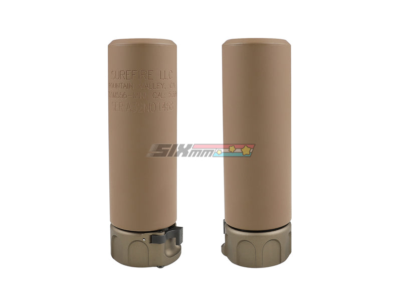 Airsoft Artisan] SF STYLE 5 inch silencer + 4 Prong Flash Hider[DE