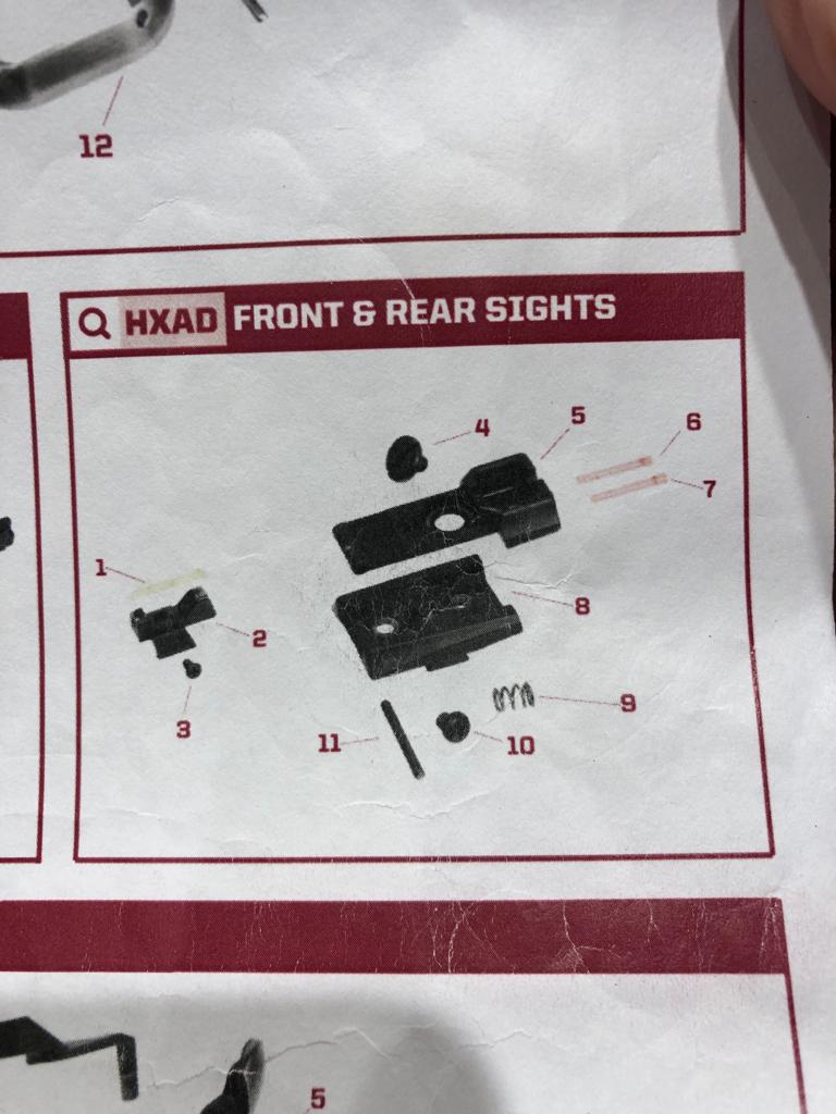 [AW Custom] HXAD Front and Rear Sight Set[For AW Custom HI CAPA GBB Series]