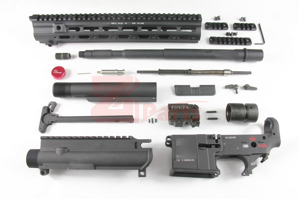 [Z-Parts] SMR 14.5" AL. Outer Barrel Set for SYSTEMA 416 AEG(BLK)