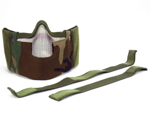 [Black Bear Airsoft] Raven Mesh Mask [Woodland Camo]