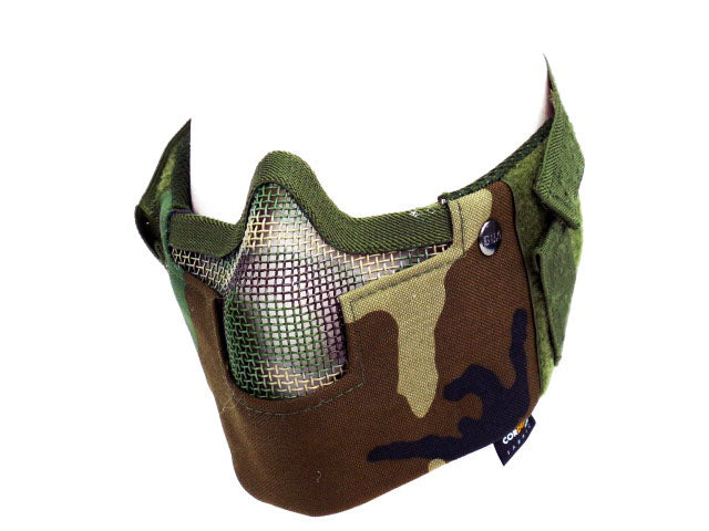 [Black Bear Airsoft] Raven Mesh Mask [Woodland Camo]