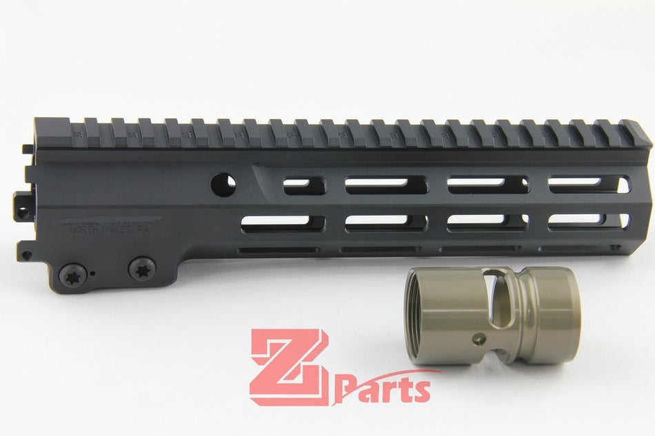 [Z-Parts] 9.3 inch alloy Handguard for GHK M4 GBB Rifle (Blk)