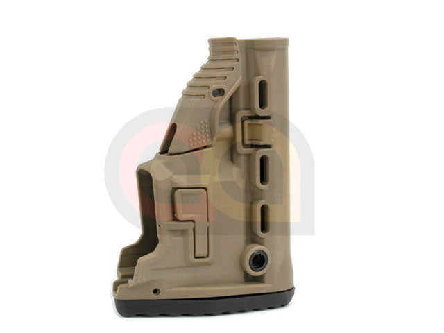 [Army Force] GK-MAG Style Stock with Magazine Carrier for M4 AEG[Tan]