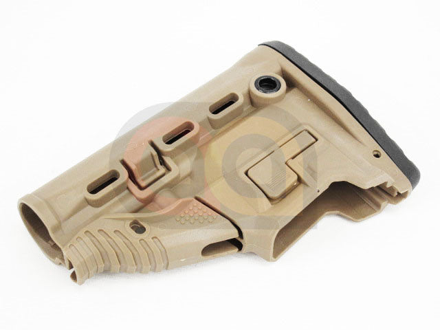 [Army Force] GK-MAG Style Stock with Magazine Carrier for M4 AEG[Tan]
