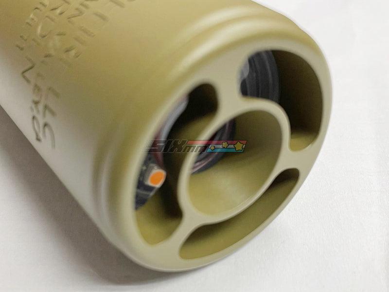 [5KU] 95mm Warden Dummy Silencer W/ Sprit Fire Tracer Unit[FDE][-14mm CCW]