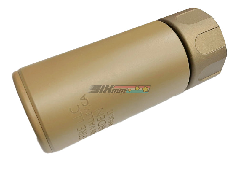 [5KU] 95mm Warden Dummy Silencer W/ Sprit Fire Tracer Unit[FDE][-14mm CCW]