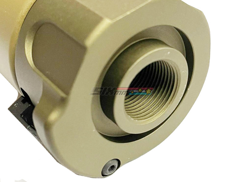 [5KU] 95mm Warden Dummy Silencer W/ Sprit Fire Tracer Unit[FDE][-14mm CCW]