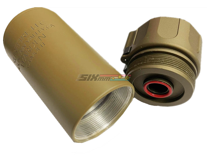 [5KU] 95mm Warden Dummy Silencer W/ Sprit Fire Tracer Unit[FDE][-14mm CCW]
